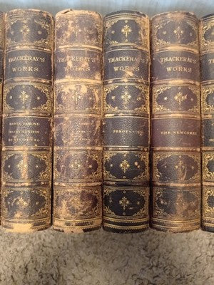 William Makepeace Thackeray Complete Works 10 Volumes 1883 antique leather