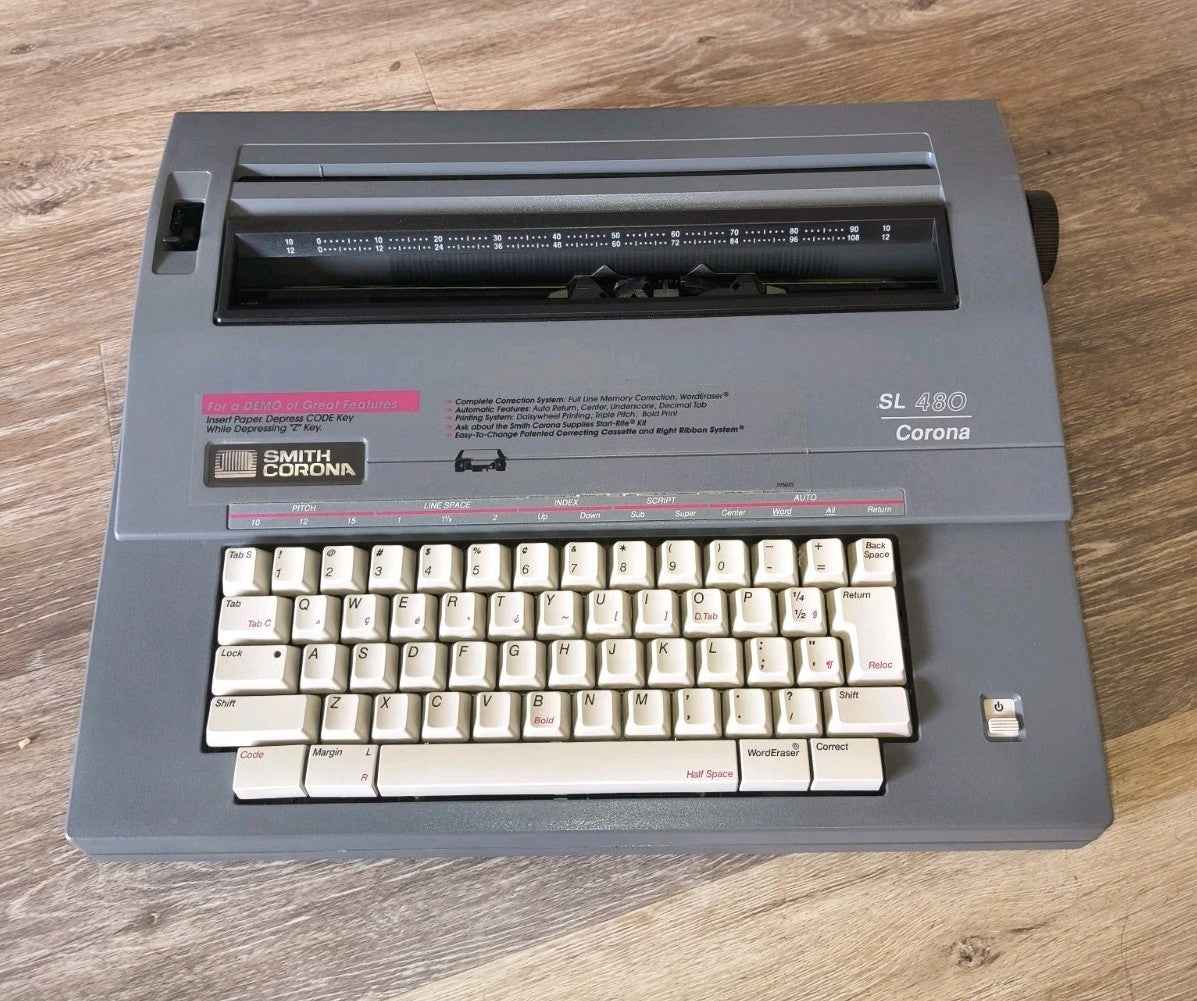 Smith Corona SL 480 Electronic Typewriter - Perfect w Ribbon & PDF Manual
