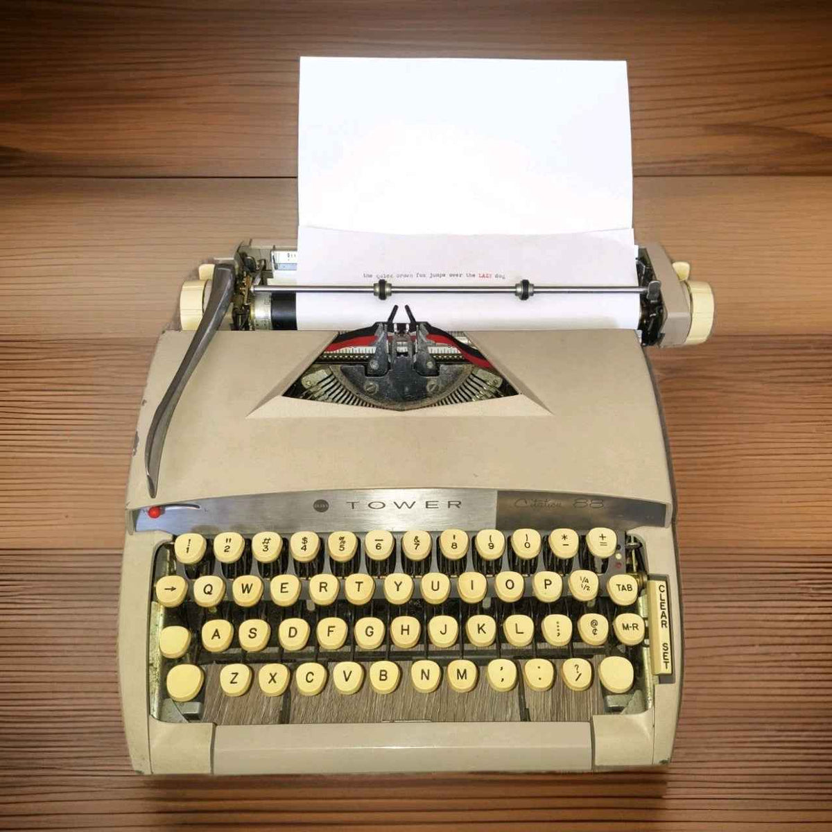 Tower Constellation Portable Typewriter Vintage 1950s Manual - Working w Case