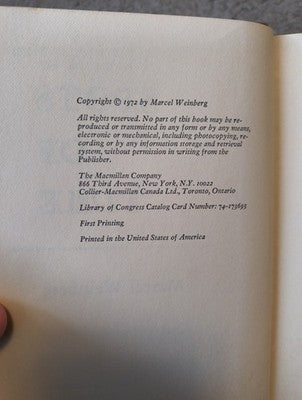 Spots of Time by Marcel Weinberg 1972 1st Edition vintage