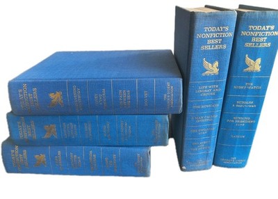 Lot of 5 Blue & Gold Gilding Vintage Decorative Reader's Digest Beautiful Books