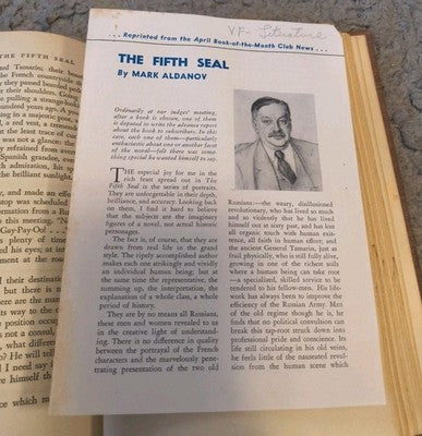 The Fifth Seal by Mark Aldanov 1943 First Edition vintage