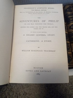 William Makepeace Thackeray Complete Works 10 Volumes 1883 antique leather