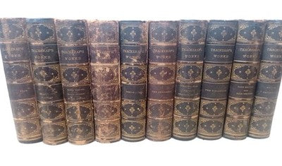 William Makepeace Thackeray Complete Works 10 Volumes 1883 antique leather