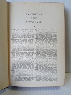 Dictionary of Synonyms and Antonyms by Joseph Devlin 1938 Vintage