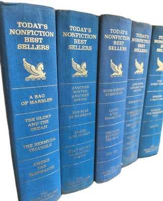 Lot of 5 Blue & Gold Gilding Vintage Decorative Reader's Digest Beautiful Books
