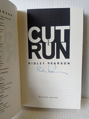 Cut and Run Ridley Pearson Signed !st Edition 2005 thriller suspense