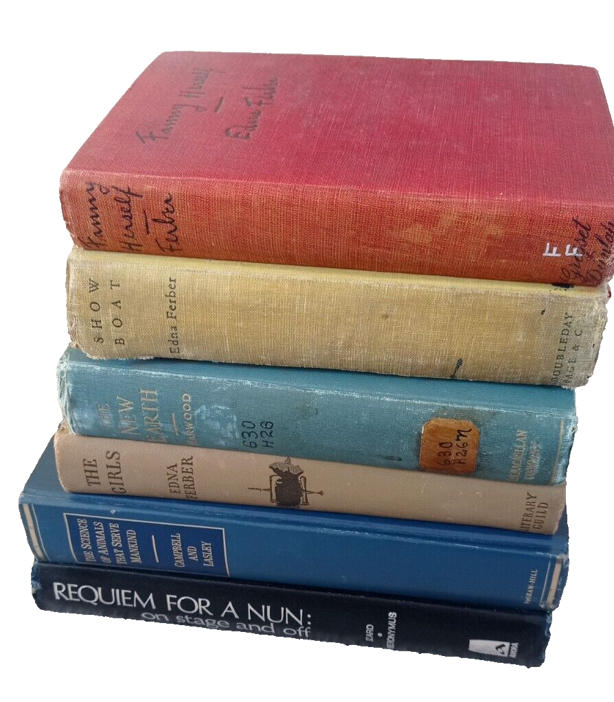 Lot of 24 Old Hardcover Books for Library Decor