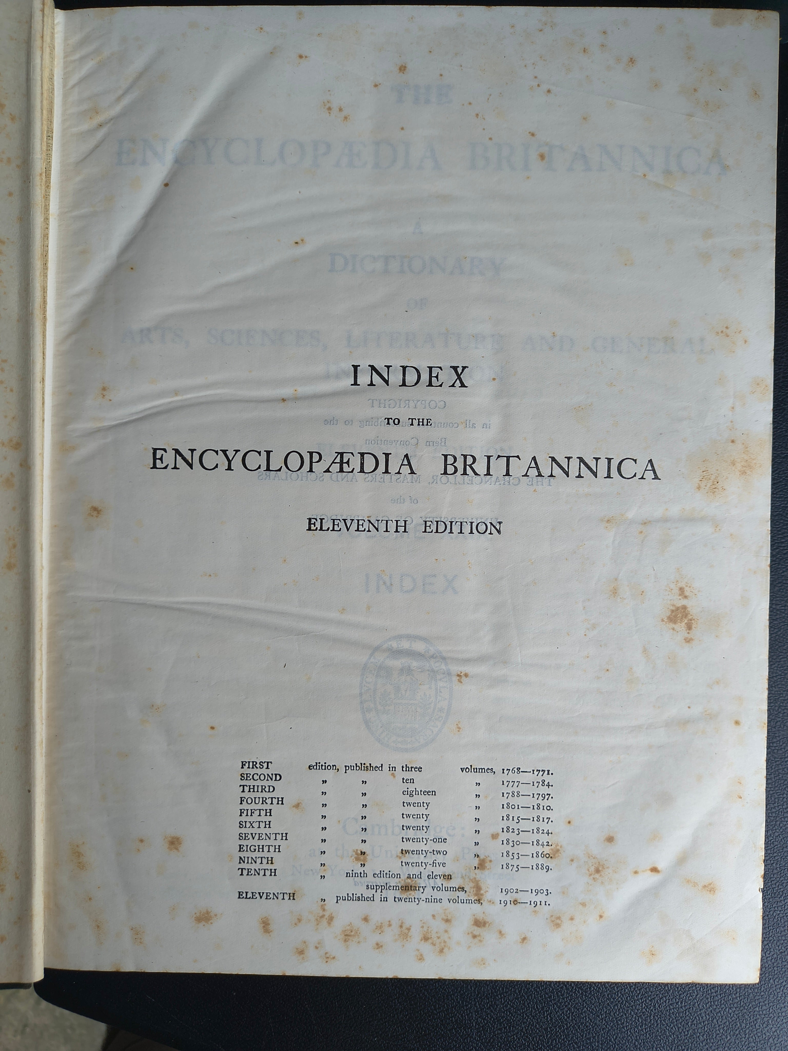 Encyclopedia Britannica 11th Edition