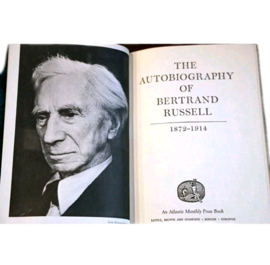 The Autobiography of Bertrand Russell 1872-1914 hardcover 1967 Illustrated vintage