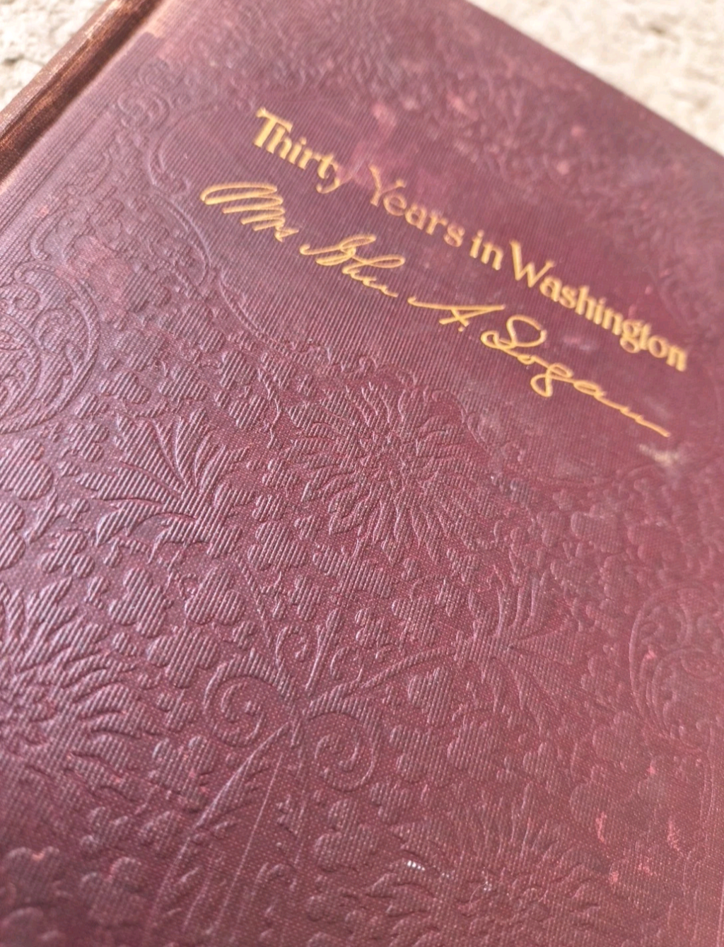 Thirty Years in Washington (1901) – Illustrated First Edition Antique • Embossed Decorative Hardcover by Mrs. John Logan