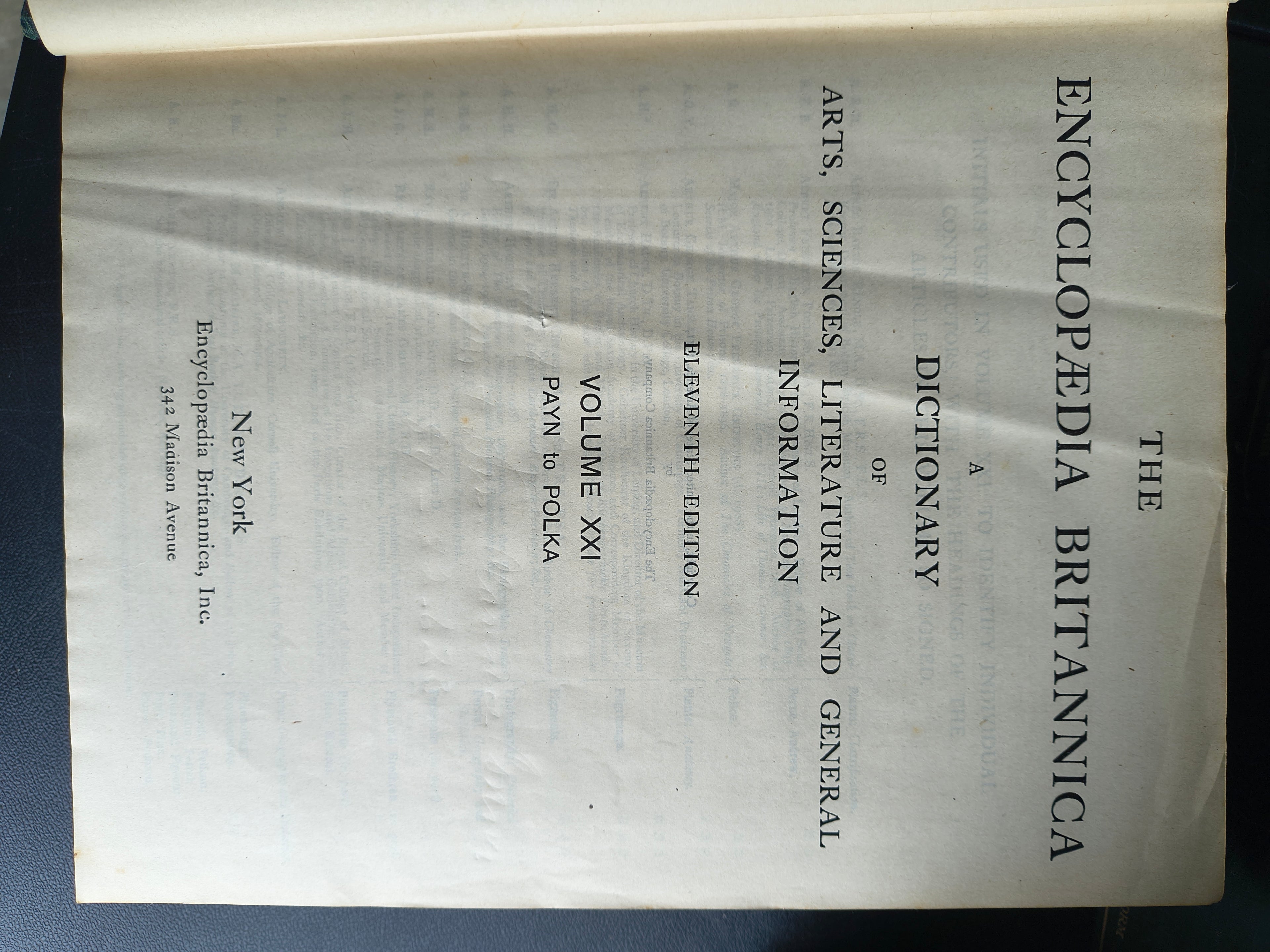 Encyclopedia Britannica 11th Edition