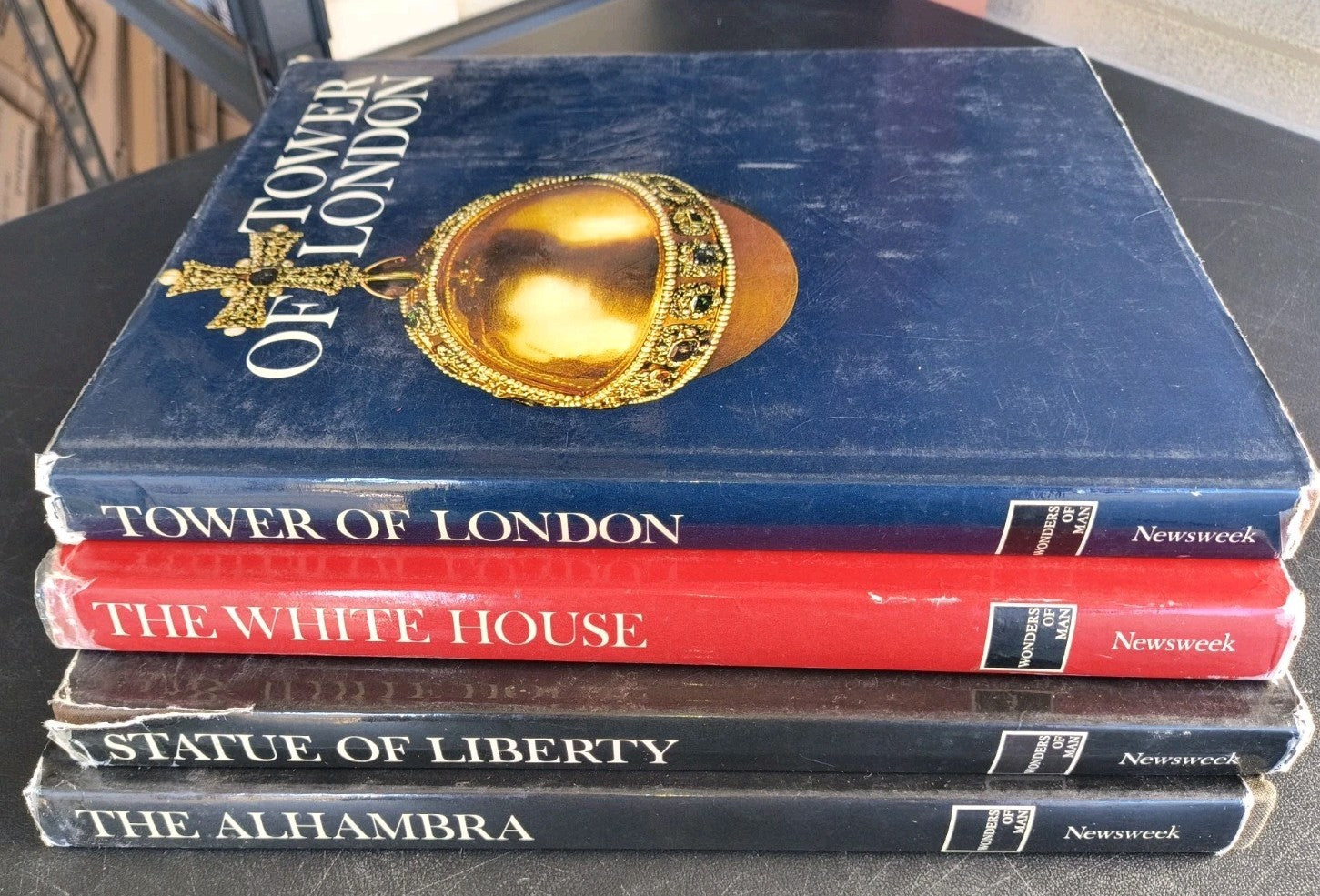 4 Large Vintage Coffee Table Books for Decoration Staging Library