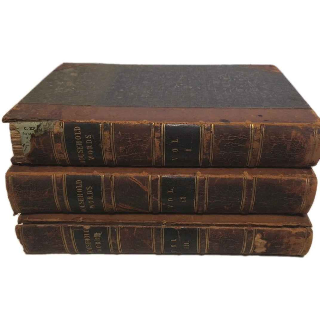 Antique Household Words Charles Dickens Volume 1, 2 & 3  (1850-1851)