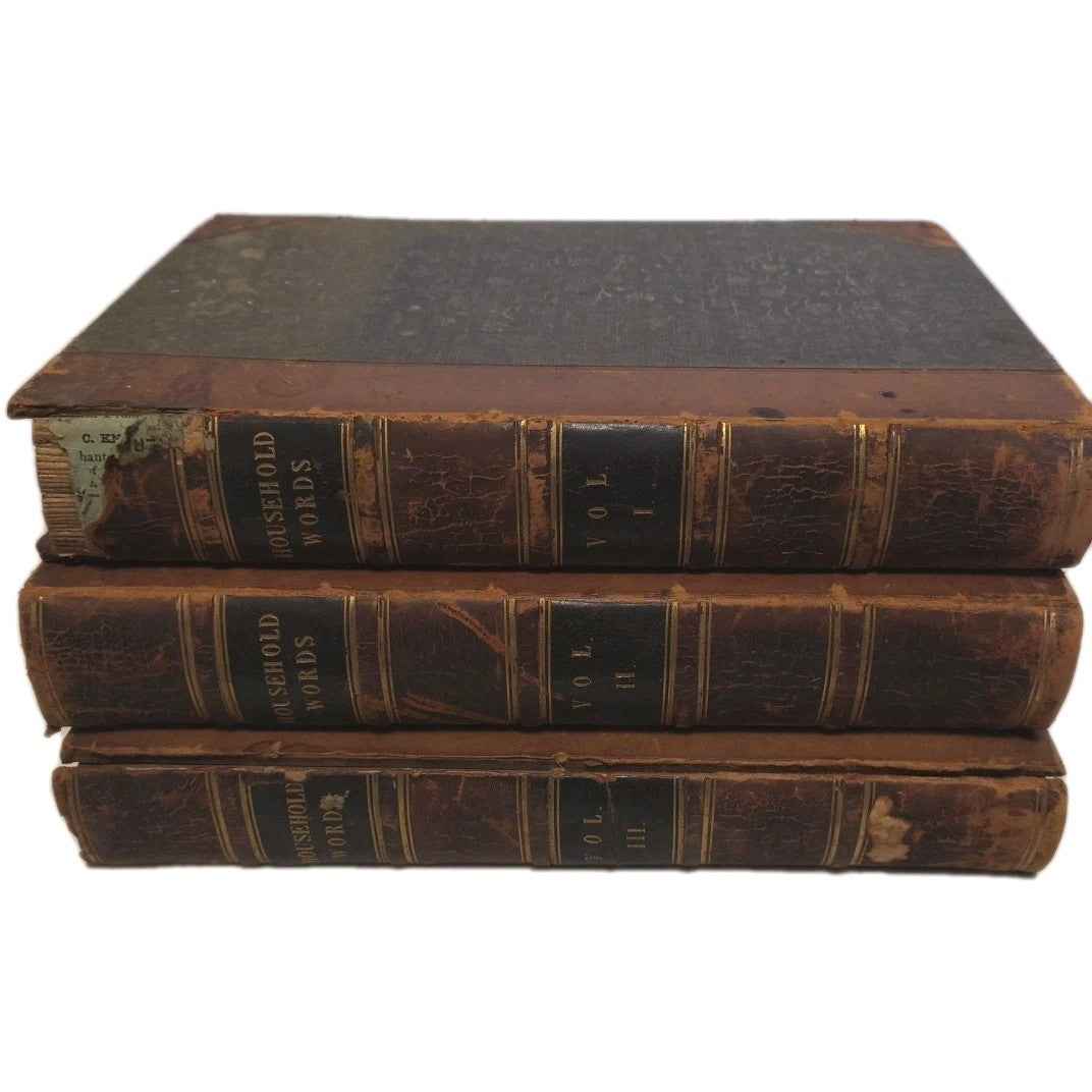 Antique Household Words Charles Dickens Volume 1, 2 & 3  (1850-1851)