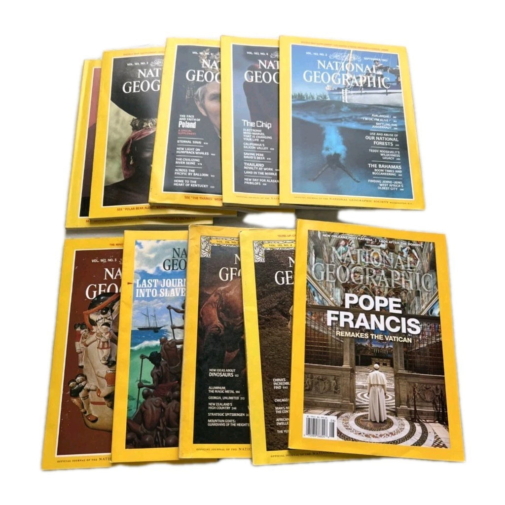 Vintage National Geographic Magazine Lot of 9 Random Selection