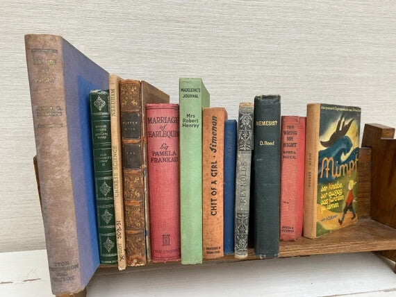 Lot of 9 Vintage Old Antique Hardcover Books - random colors