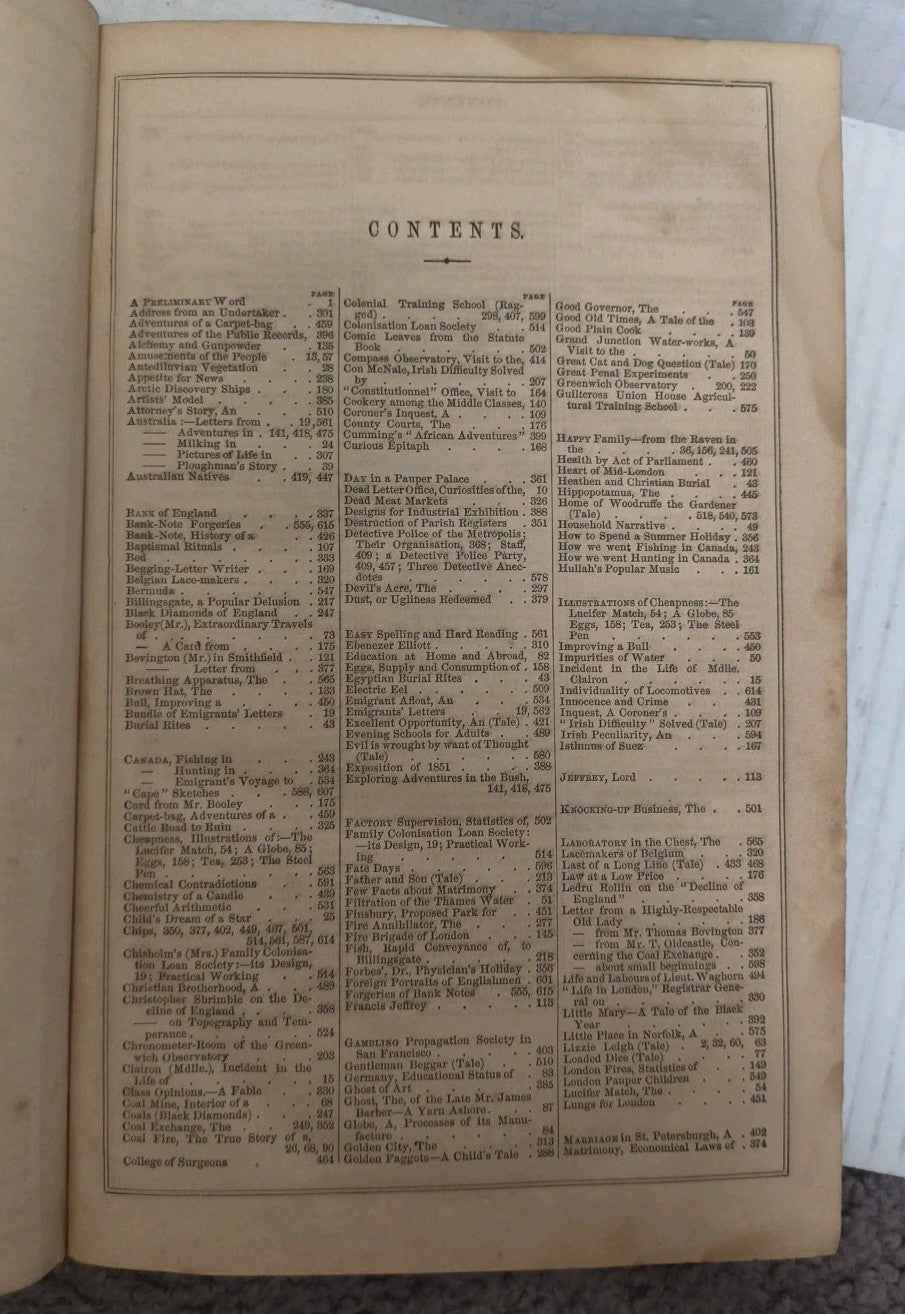 Antique Household Words Charles Dickens Volume 1, 2 & 3  (1850-1851)
