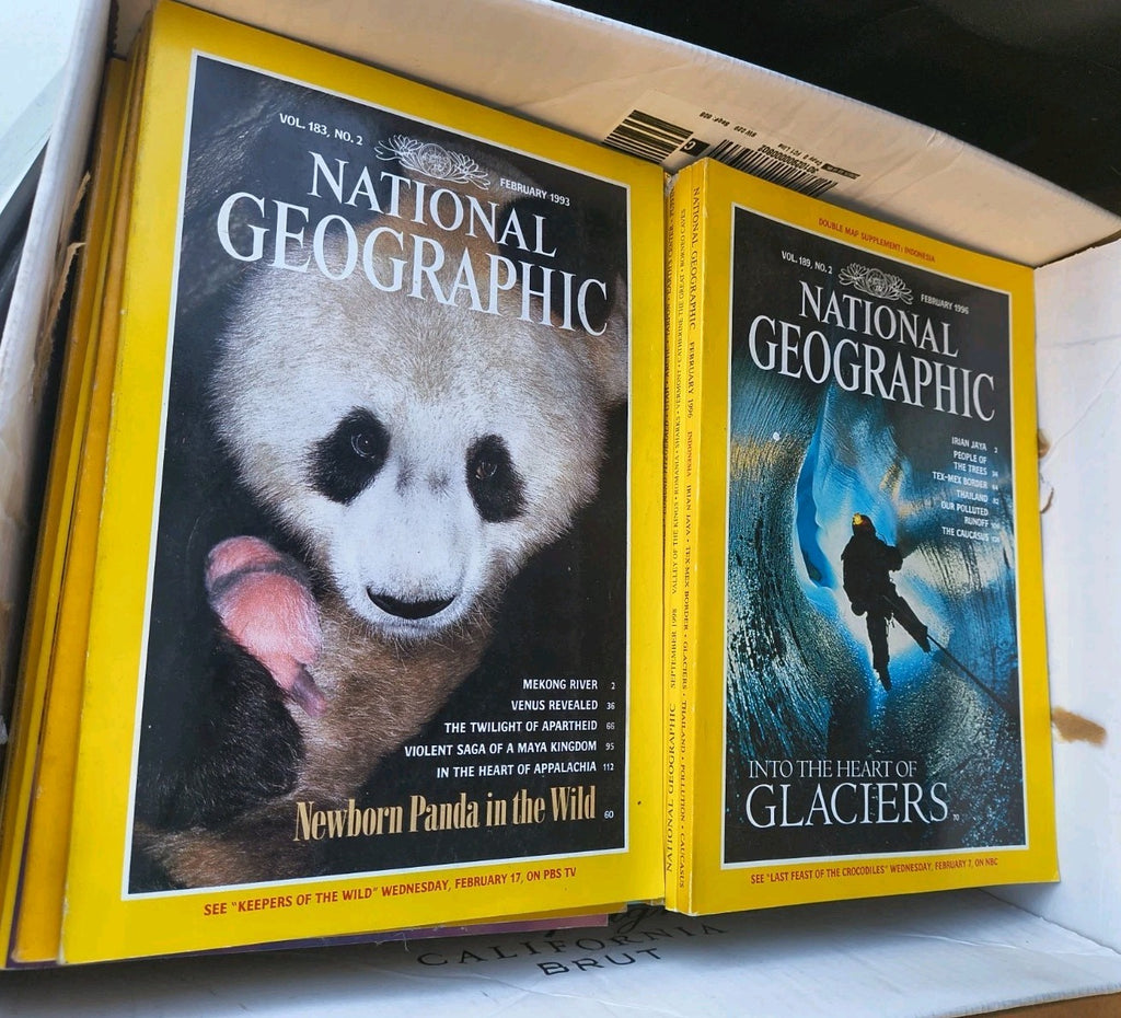 Vintage National Geographic Magazine Lot of 9 Random Selection