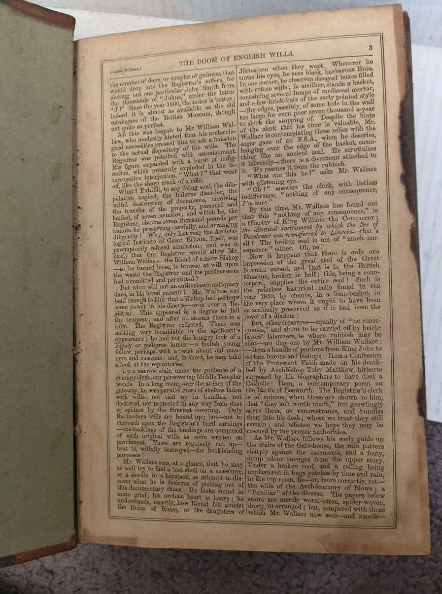 Antique Household Words Charles Dickens Volume 1, 2 & 3  (1850-1851)