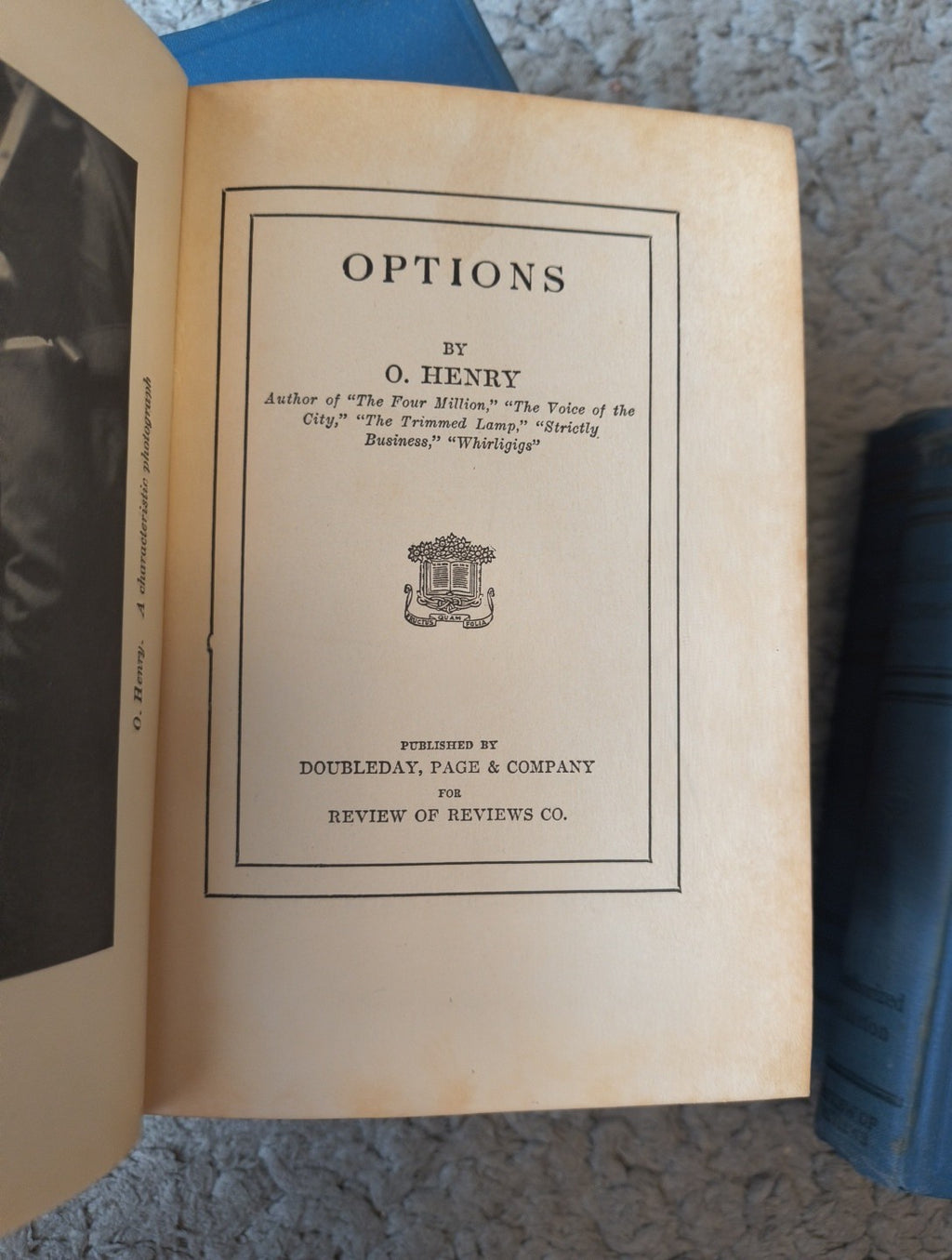O. Henry Book Set of 5 books 1909 illustrated decor blue hardcovers