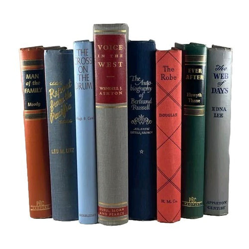 Decoration Old Vintage Books - receive 9 Hardcover Beautiful Books