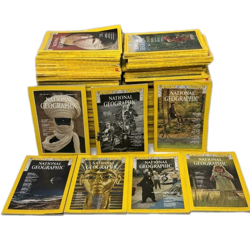 Vintage National Geographic Magazine Lot of 18 Random Selection