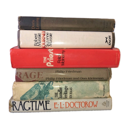 Lot of 6 Vintage Fiction Literature Novels - all Hardcover with Dust Jacket