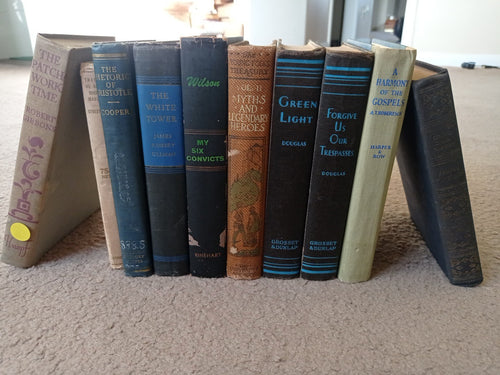 Lot of 6 Vintage Beautiful Old Rare Hardcover Books for your Library Decor