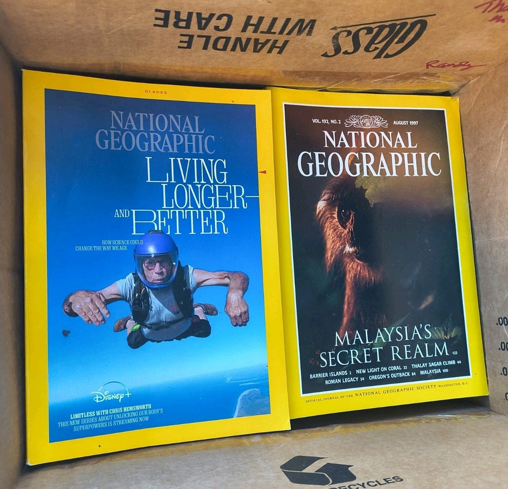Vintage National Geographic Magazine Lot of 9 Random Selection