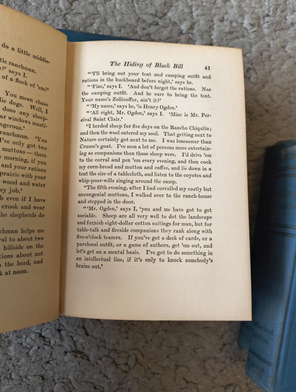 O. Henry Book Set of 5 books 1909 illustrated decor blue hardcovers
