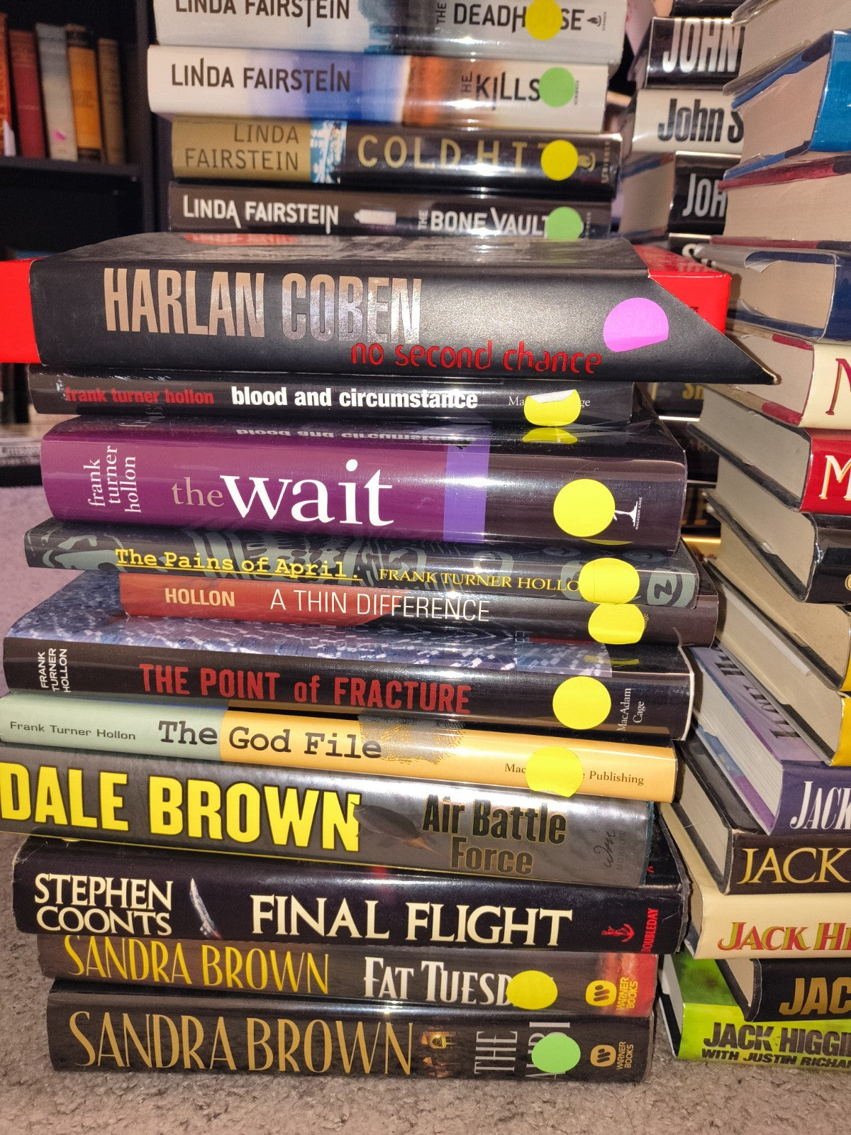 Lot of 40 Signed First Edition Hardcover Bestsellers Thrillers As New